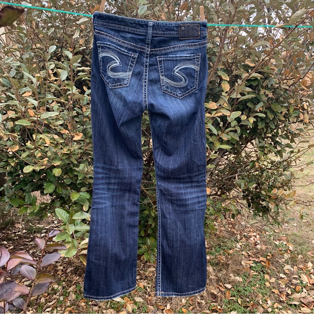 SILVER Natsuki Boot Stretch Jean Darkwash W27/L29 Comfy Denim Jeans RETAIL $85 - Picture 4 of 15